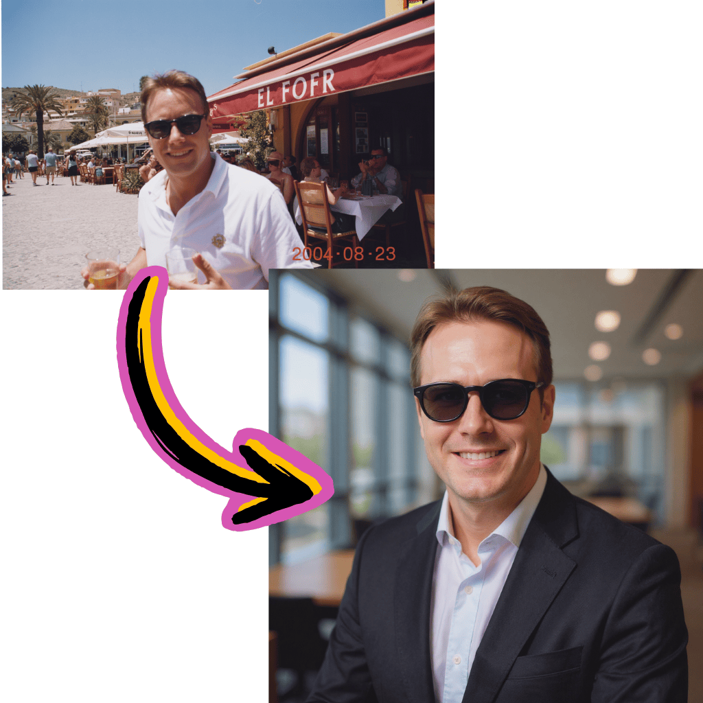 AI generated professional man headshot for LinkedIn